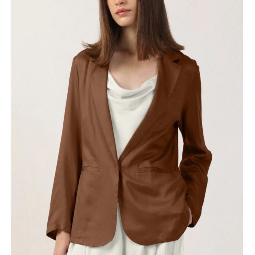 NWT Neu Nomads Light Modal Karlie Suiting Jacket in Cognac Size S